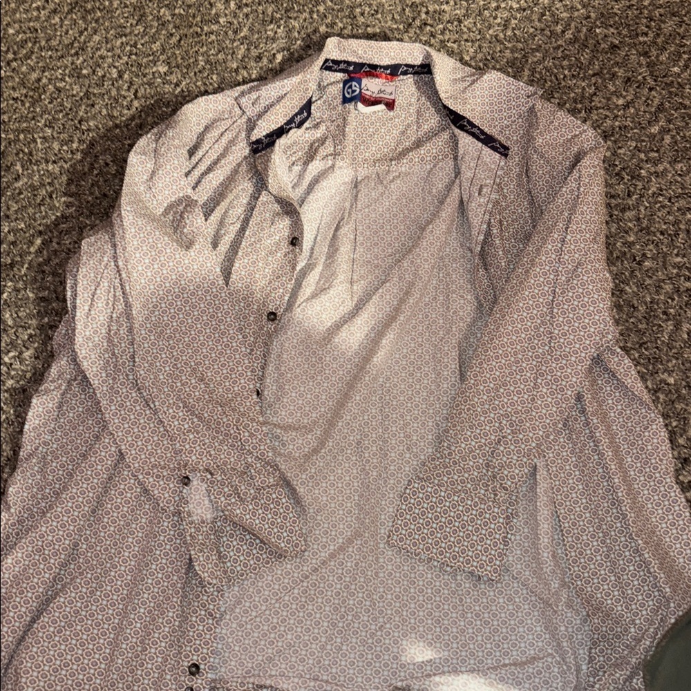 Wrangler Brown and Blue Geometric Shirt